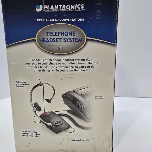 Plantronics S11 Office Telephone Wired Headset System Hands‎ Free - Picture 3 of 6